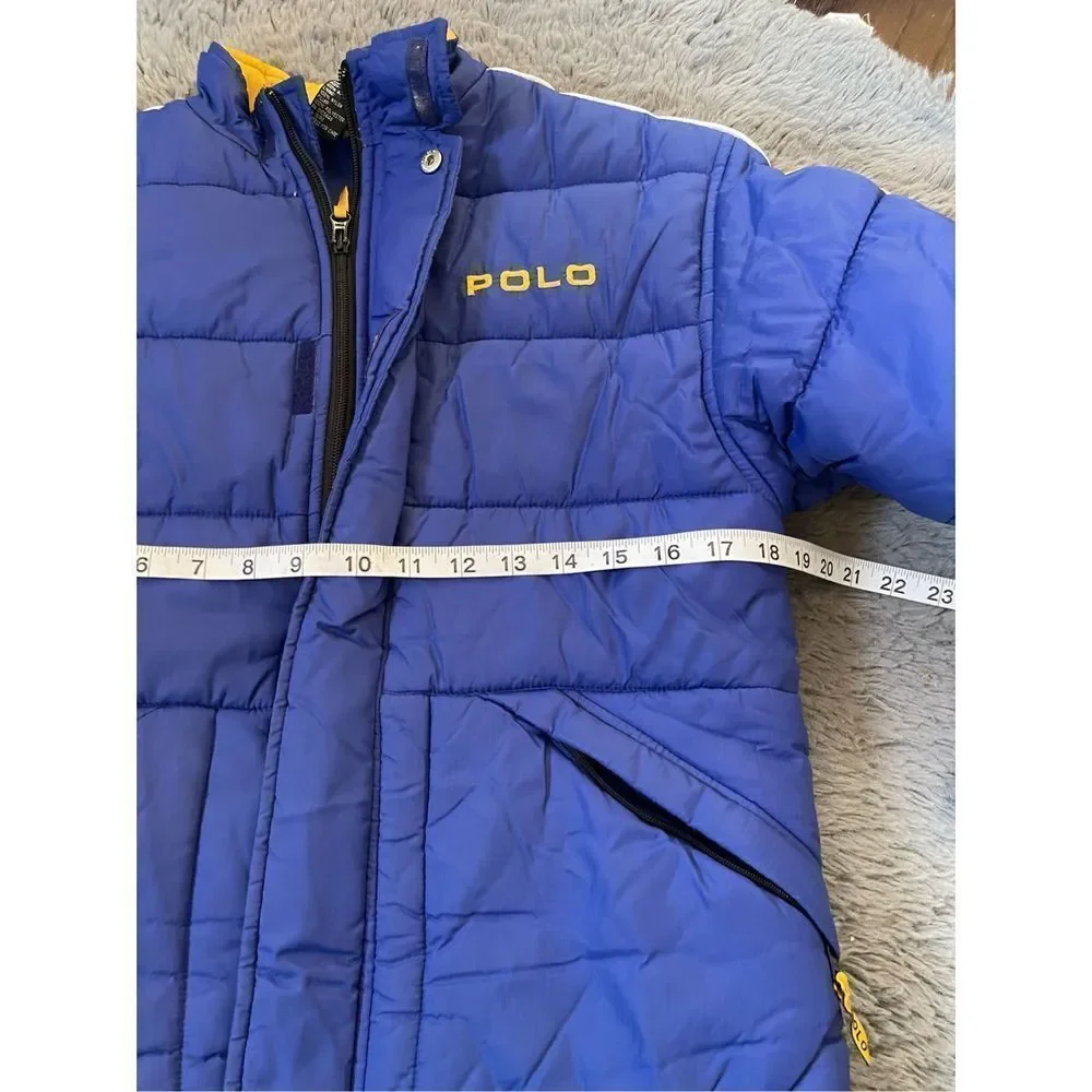 Vintage polo‎ sport Ralph Lauren blue puffer jacket size medium boys